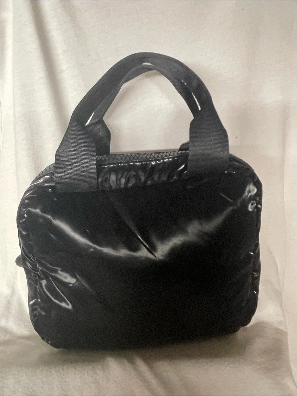 NWT CHANEL Black Logo Mini Makeup Cosmetics Tote Bag